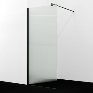 Изображение товара Душевая стенка WasserKRAFT Rur 30W40MB-FL, 120 см, со свободным входом, стекло рифленое, профиль черный