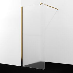 Изображение товара Душевая стенка WasserKRAFT Rur 30W40BG-MG, 120 см, со свободным входом, стекло матовое, профиль золото матовое