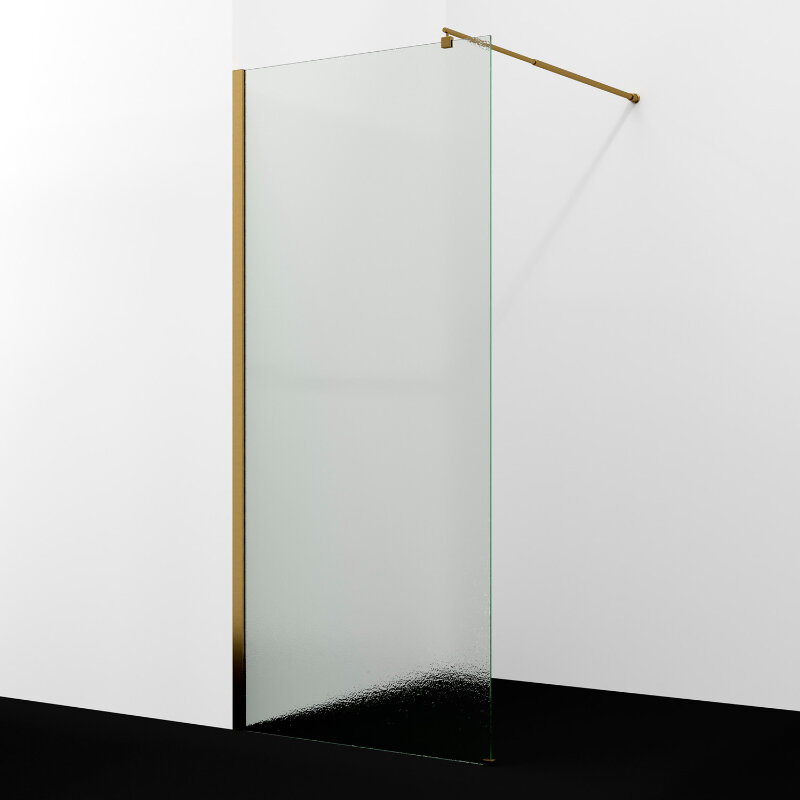 Изображение товара Душевая стенка WasserKRAFT Rur 30W46BG-TXG 110 см стекло текстурное матовое золото