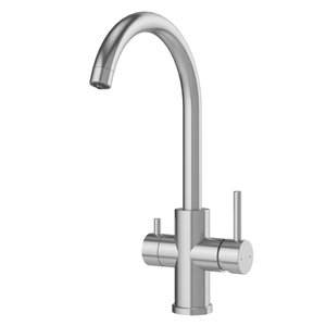 Изображение товара Смеситель для кухонной мойки Domaci Ливорно D8662S, с подключением к фильтру, PVD сталь