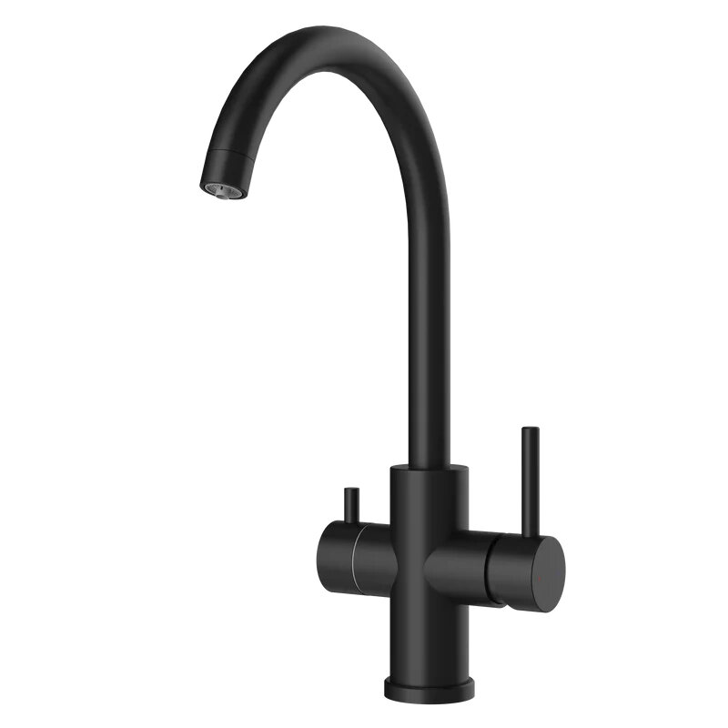 Изображение товара Смеситель для кухонной мойки Domaci Ливорно D8662MB черный матовый с подключением к фильтру