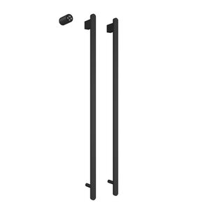 Изображение товара Полотенцесушитель электрический Aquame AQM3132MB, ширина 45 см, высота 100 см, диммер слева, цвет черный матовый