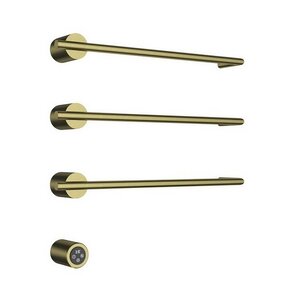 Изображение товара Полотенцесушитель электрический Aquame AQM3143BG, ширина 52 см, высота 50 см, диммер слева, цвет золото брашированное