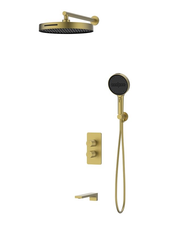 Изображение товара Душевая система Vincea Domus VSFW-5DM1BG встроенная в стену золотая брашированная
