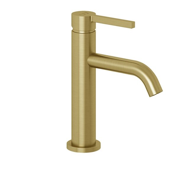 Изображение товара Смеситель Kludi Nova Fonte Pura для раковины с донным клапаном, золото брашированное Изображение товара Смеситель Kludi Nova Fonte Pura для раковины с донным клапаном, золото брашированное