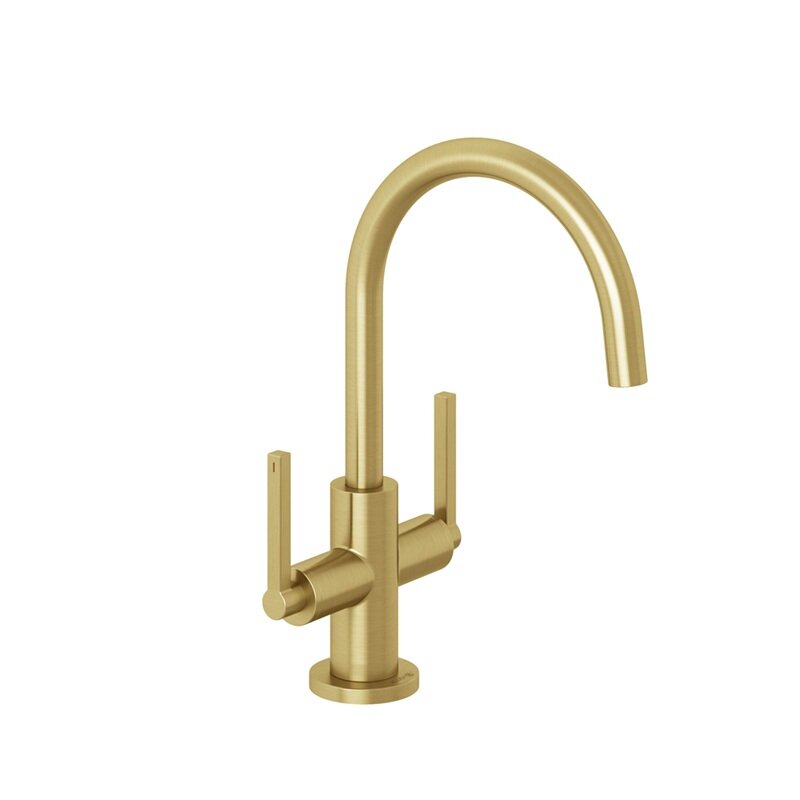 Изображение товара Смеситель для раковины Kludi Nova Fonte Puristic 20118N015 золото брашированное