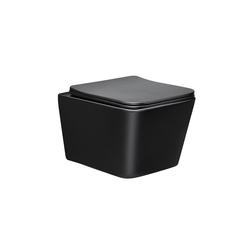 Изображение товара Подвесной безободковый унитаз Vincea Q-Line VT1-12MB черный матовый
