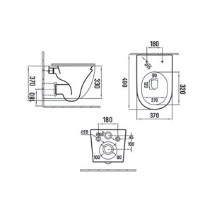 Изображение товара Подвесной безободковый унитаз Vincea Globo VT1-14SMO, крышка-сиденье микролифт, ультратонкая, цвет океан матовый