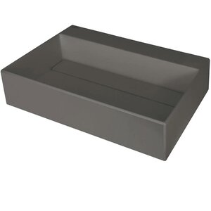 Изображение товара Раковина Deante Correo CQR_TU6M, 60 см, искусственный камень, цвет антрацит металлик