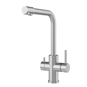 Изображение товара Смеситель для кухонной мойки Domaci Ливорно D8672S, с подключением к фильтру, PVD сталь