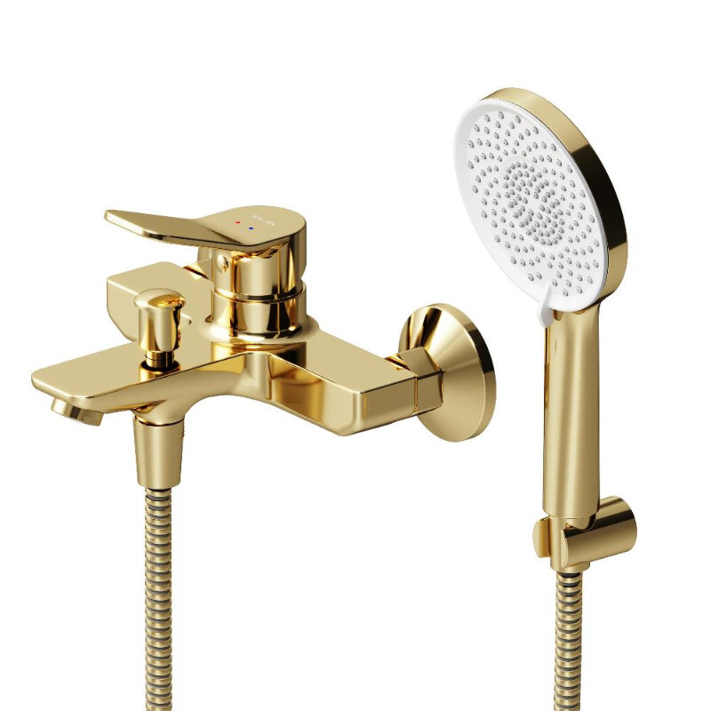Изображение товара Смеситель для ванны и душа Am.Pm X-Joy F85A15099 с душевым гарнитуром золото
