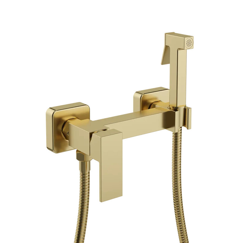 Изображение товара Гигиенический душ Stworki Эстерсунд S35155GM со смесителем PVD золото матовое