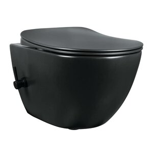 Изображение товара Унитаз подвесной Deante Peonia Zero CBP_NWPW, безободковый, функция биде, с крышкой Soft-Close, черный матовый