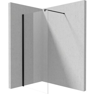 Изображение товара Душевая стенка Deante Kerria Plus KTS_N39P, 90 х 200 см, стекло прозрачное, профиль черный