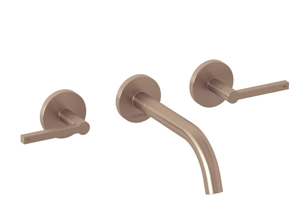 Изображение товара Настенный смеситель для раковины Kludi Nova Fonte Puristic 20144N115 бронза
