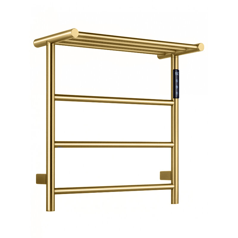 Изображение товара Электрический полотенцесушитель Wonzon & Woghand Bonn WW-AL402-BG 50x50 см с полкой золото