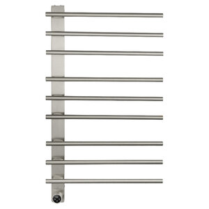 Изображение товара Полотенцесушитель электрический Wonzon & Woghand Nurnberg WW-AL349-BN, ширина 50 см, высота 90 см, диммер слева, PVD-покрытие, цвет никель брашированный