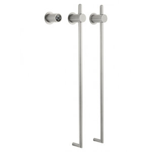 Изображение товара Полотенцесушитель электрический Wonzon & Woghand Leipzig WW-AL3621-BN, ширина 40 см, высота 75 см, диммер слева, цвет никель брашированный