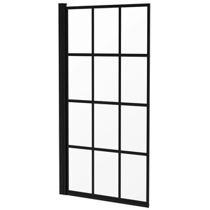 Изображение товара Шторка на ванну Deante Jasmin KTJ_N72P, 80 х 140 см, стекло прозрачное, профиль черный