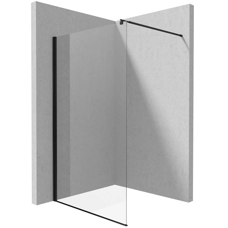 Изображение товара Душевая стенка Deante Kerria Plus KTS_N34P 140x200 стекло прозрачное профиль черный