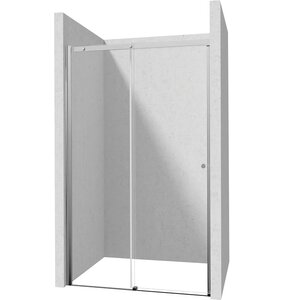 Изображение товара Душевая дверь в нишу Deante Kerria Plus KTSP014P, 140 х 200 см, раздвижная, стекло прозрачное, профиль хром