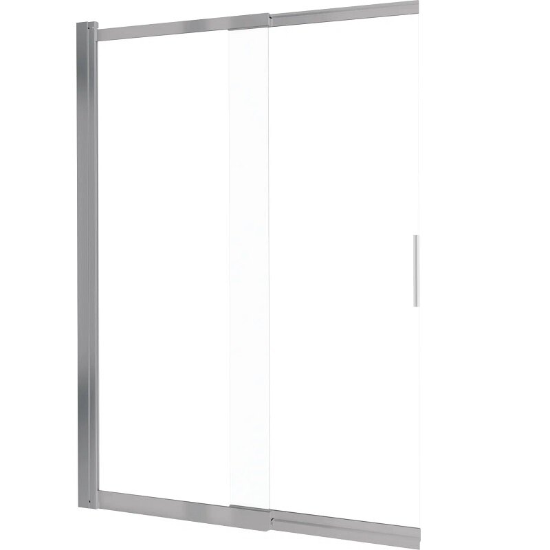 Изображение товара Шторка на ванну Deante Prizma KTJ_F73R 100x140 см распашная и раздвижная прозрачное стекло браширов