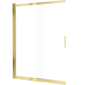 Изображение товара Шторка на ванну Deante Prizma KTJ_Z73R, 100 х 140 см, распашная/раздвижная, стекло прозрачное, профиль золото