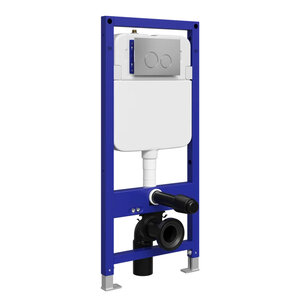 Изображение товара Инсталляция для унитаза подвесного Stworki Хельсинки S33500CR механическая, с кнопкой хром Изображение товара Инсталляция для унитаза подвесного Stworki Хельсинки S33500CR механическая, с кнопкой хром