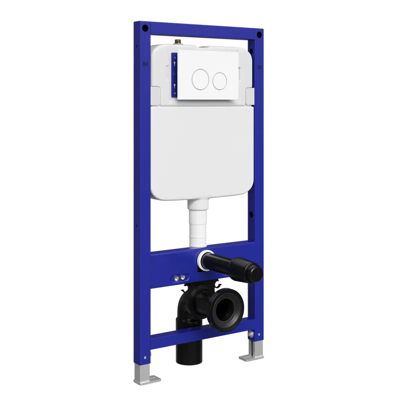 Изображение товара Инсталляция для подвесного унитаза Stworki Хельсинки S33500WH с клавишей белой