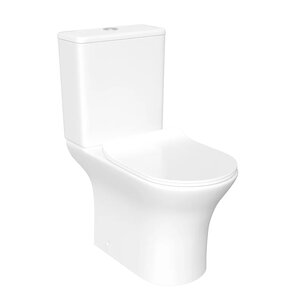 Изображение товара Унитаз-компакт Stworki Олланд S01400WH, безободковый, крышка микролифт, цвет белый