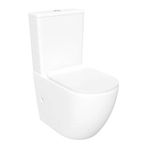 Изображение товара Унитаз-компакт Stworki Готланд S13400WH, безободковый, крышка микролифт, цвет белый