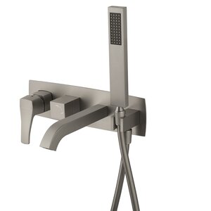Изображение товара Смеситель для ванны и душа Wonzon & Woghand Flex WW-88889072-BN, с внутренней частью, с душевым гарнитуром, брашированный никель