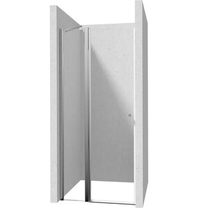 Изображение товара Душевая дверь в нишу Deante Kerria Plus KTSU043P, 100 х 200 см, распашная, стекло прозрачное, профиль хром