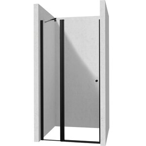 Изображение товара Душевая дверь в нишу Deante Kerria Plus KTSUN45P, 120 х 200 см, распашная, стекло прозрачное, профиль черный