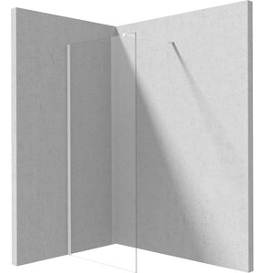 Изображение товара Душевая стенка Deante Prizma KTJ_A39P, 90 х 195 см, со свободным входом, стекло прозрачное, профиль белый