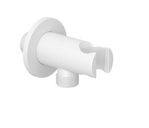 Изображение товара Шланговое подключение Kludi A-QA 6556753-00, с держателем лейки, цвет белый матовый