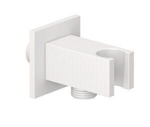 Изображение товара Шланговое подключение Kludi A-QA 6556953-00, с держателем лейки, цвет белый матовый