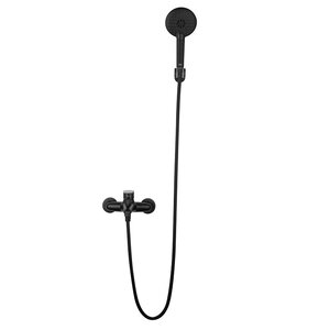 Изображение товара Смеситель для ванны и душа Wonzon & Woghand Alfa WW-AE3204-MB, с душевым гарнитуром, черный матовый