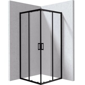Изображение товара Душевой уголок Deante Funkia KYC_N099P, 90 х 90 см, стекло прозрачное, профиль черный