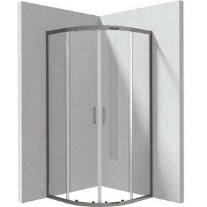 Изображение товара Душевой уголок Deante Funkia KYP_D099P, 90 х 90 см, стекло прозрачное, профиль титан
