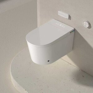 Изображение товара Электронный унитаз-биде подвесной SantiLine SL-5038, в комплекте с инсталляцией, цвет белый