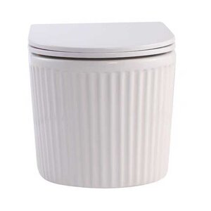 Изображение товара Унитаз подвесной SantiLine SL-5008, безободковый, смыв Tornado, сиденье микролифт, цвет белый