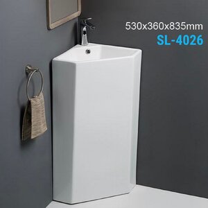 Изображение товара Раковина напольная SantiLine SL-4026, 53 х 36 см, цвет белый