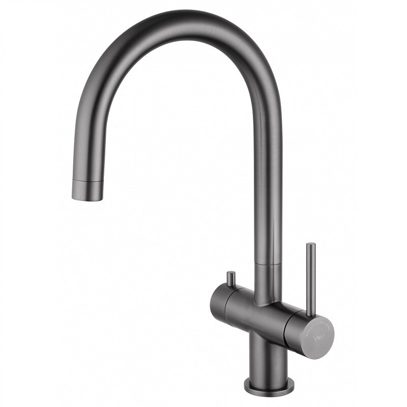 Изображение товара Смеситель для кухонной мойки Wonzon & Woghand WW-3211-BGG, подключение к фильтру, темный графит Изображение товара Смеситель для кухонной мойки Wonzon & Woghand WW-3211-BGG, подключение к фильтру, темный графит