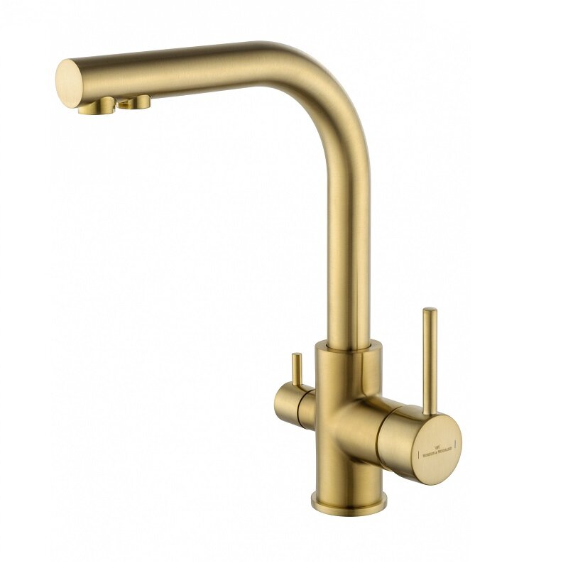 Изображение товара Смеситель для кухонной мойки Wonzon & Woghand WW-88458005-BG с подключением к фильтру золото