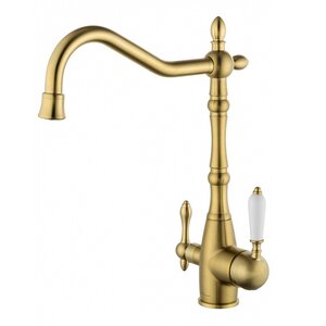 Изображение товара Смеситель для кухонной мойки Wonzon & Woghand WW-88458006-BG, с подключением к фильтру, цвет брашированное золото