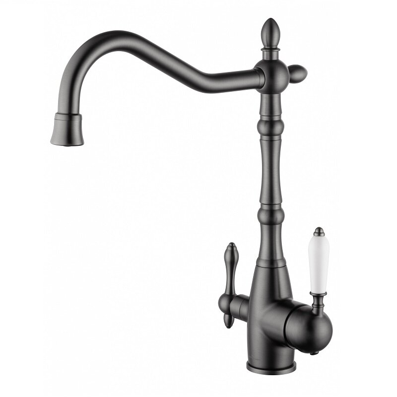 Изображение товара Смеситель для кухонной мойки Wonzon Woghand с подключением к фильтру темный графит Изображение товара Смеситель для кухонной мойки Wonzon Woghand с подключением к фильтру темный графит