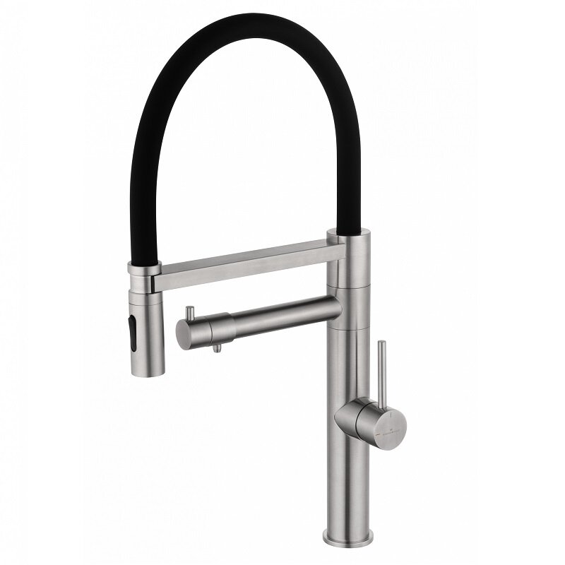 Изображение товара Смеситель для кухонной мойки Wonzon & Woghand с подключением к фильтру никель