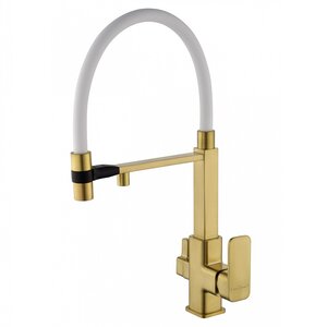 Изображение товара Смеситель для кухонной мойки Wonzon & Woghand WW-88458012-BG(MW), с подключением к фильтру, цвет брашированное золото