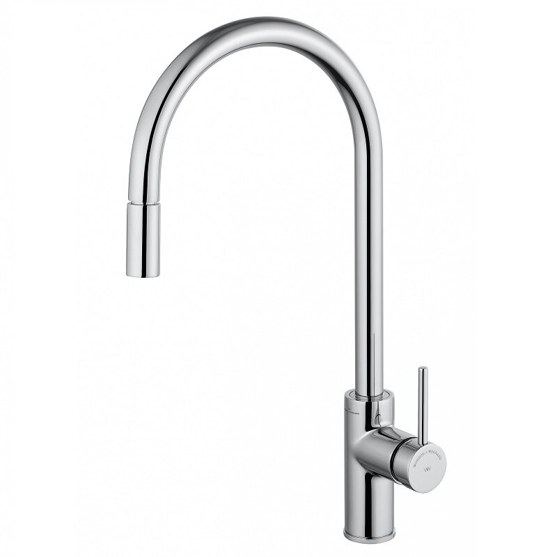Изображение товара Смеситель для кухонной мойки Wonzon & Woghand WW-422902-CR с выдвижным изливом